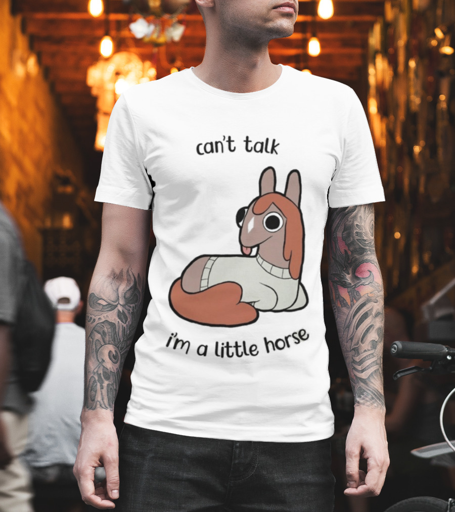 Lucah Can't Talk I'm A Little Horse Cute Cartoon T-Shirt
