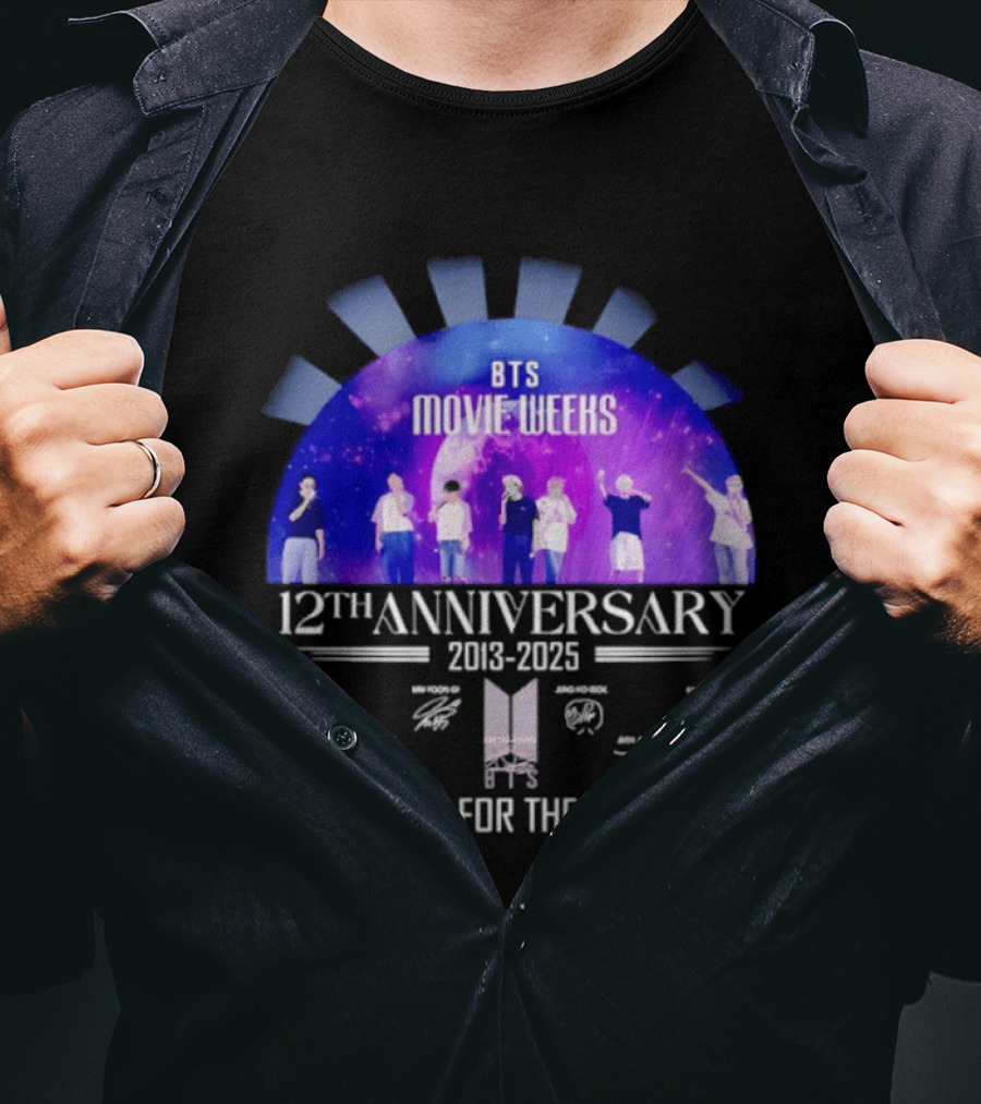 BTS Movie Weeks 12th Anniversary 2013 2025 Thank You For The Memories T-Shirt