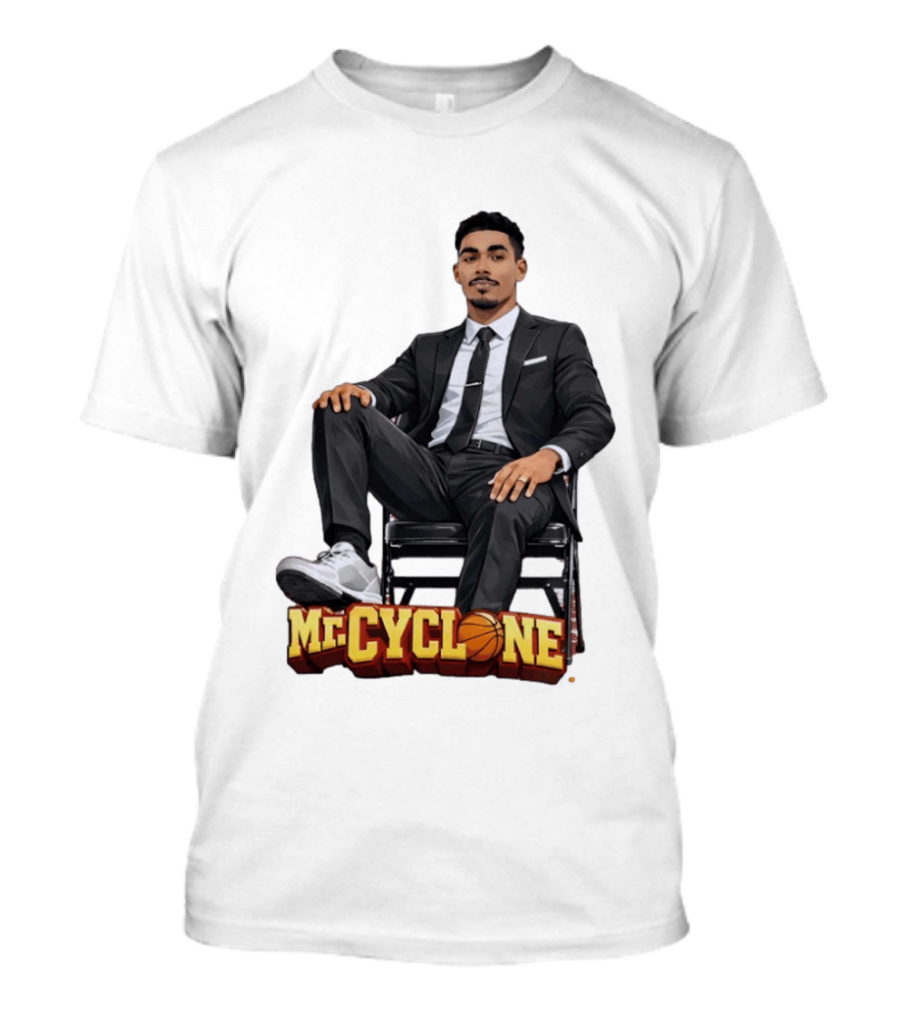 Mr Cyclone Tamin Lipsey In Suit On Chair Iowa State Cyclones T-Shirt