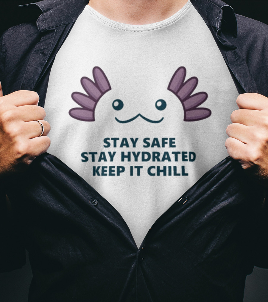 Stay Safe Stay Hydrated Keep It Chill Booper Face TGH Sr T-Shirt