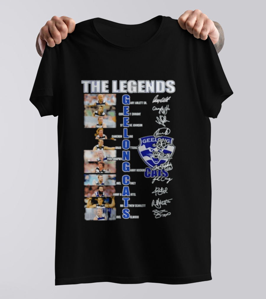 The Legends Of Geelong Cats Player Signatures And Iconic Players T-Shirt