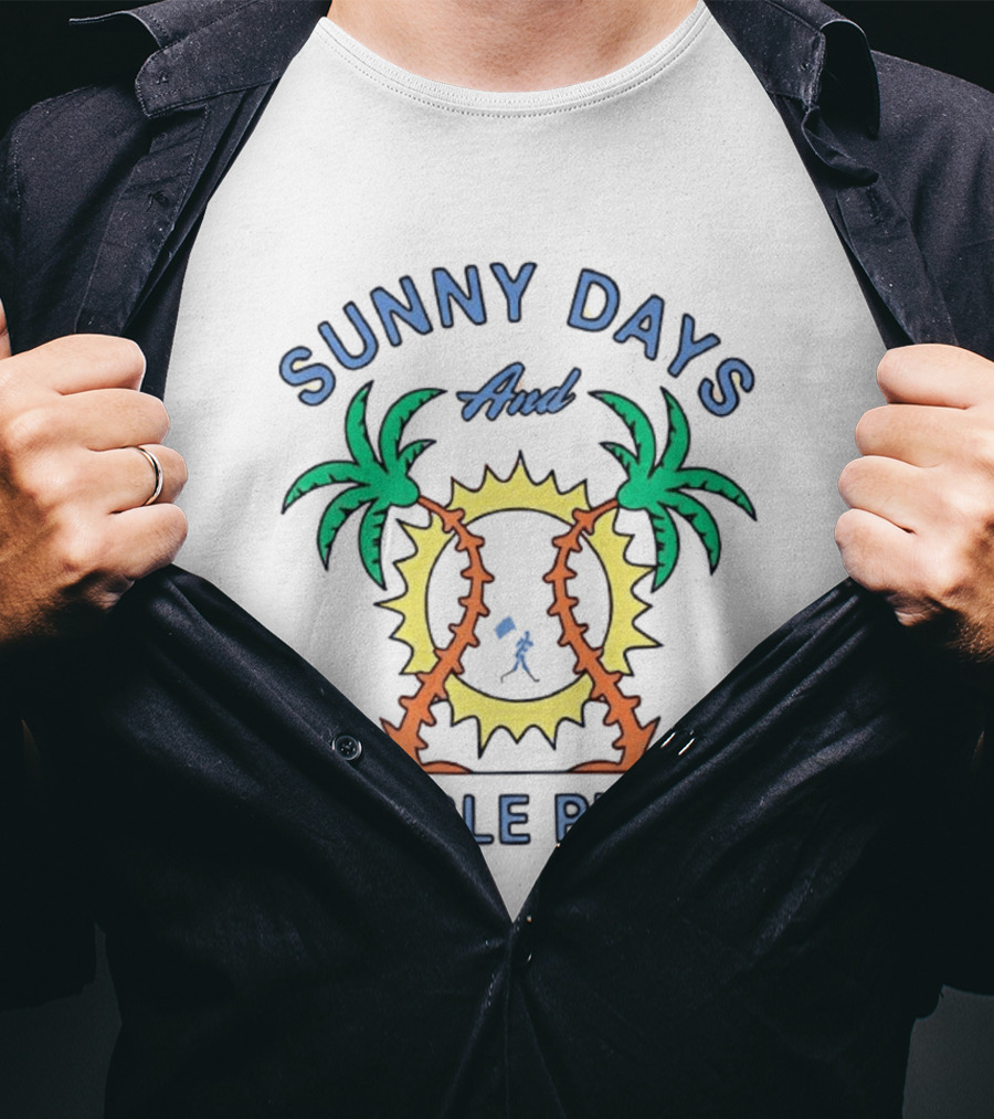 Sunny Days And Double Plays With Palm Trees And Sunshine T-Shirt