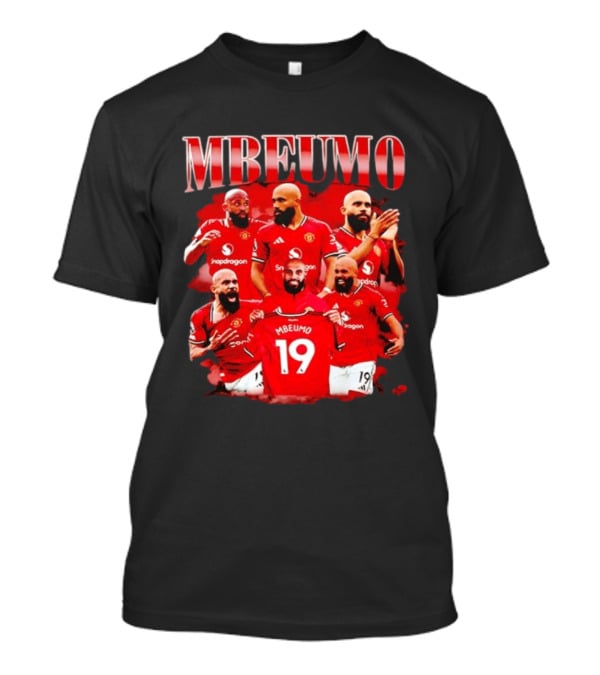 Bryan Mbeumo Manchester United Collage Snapdragon Number 19 T-Shirt