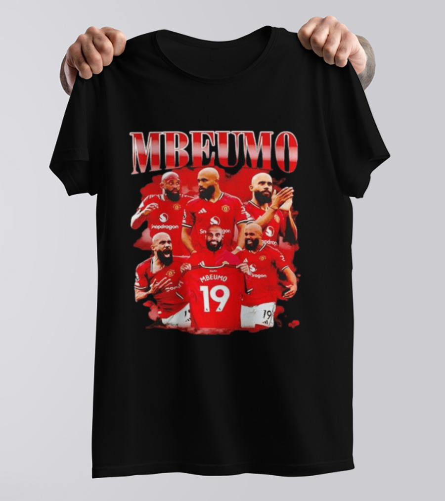 Bryan Mbeumo Manchester United Collage Snapdragon Number 19 T-Shirt