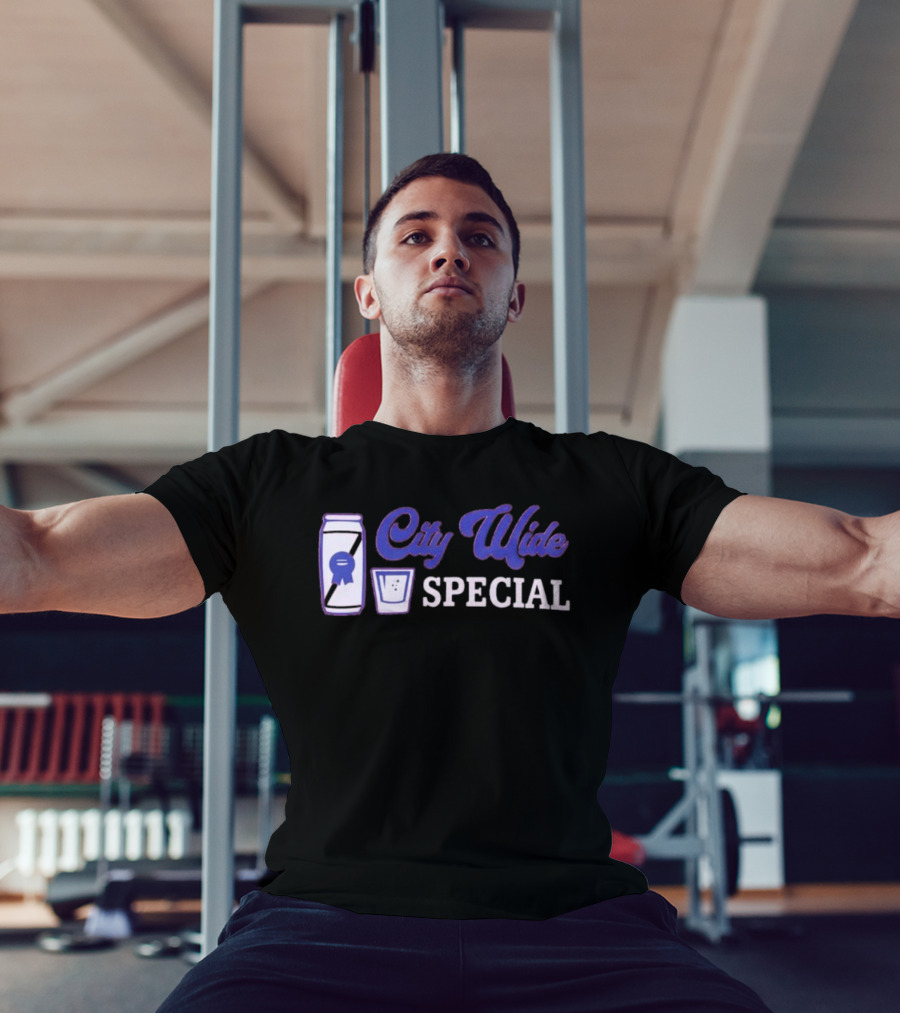 City Wide Special Philadelphia Phillies Beer Can And Shot T-Shirt