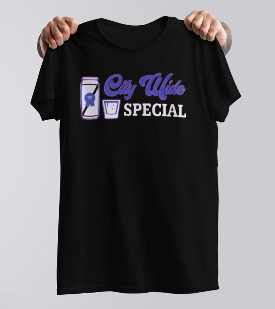 City Wide Special Philadelphia Phillies Beer Can And Shot T-Shirt
