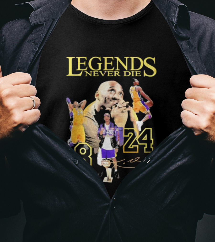Legends Never Die Kobe Bryant 8 24 Los Angeles Basketball T-Shirt