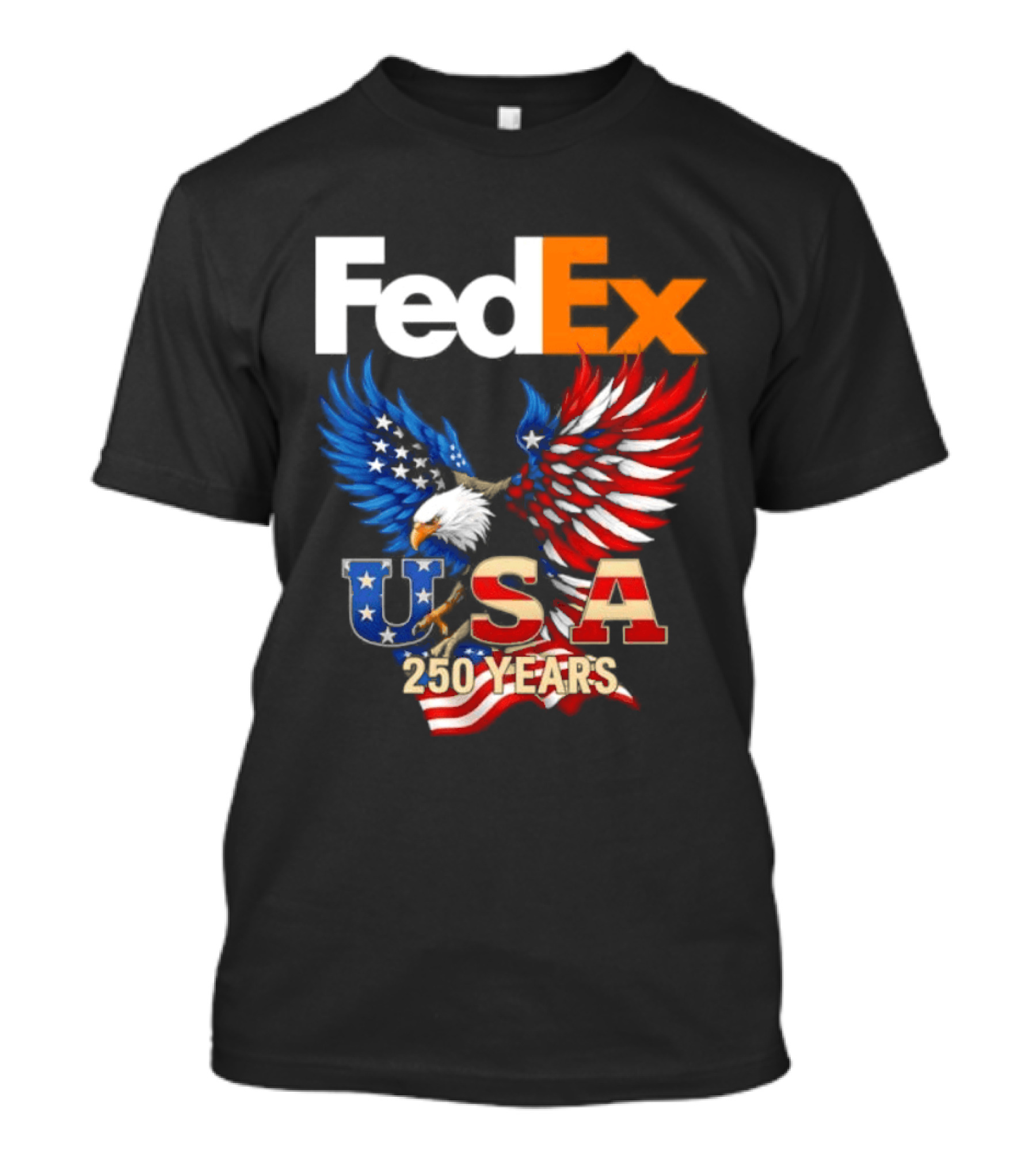 FedEx Eagle 250 Years USA Flag Patriotic Celebration T-Shirt