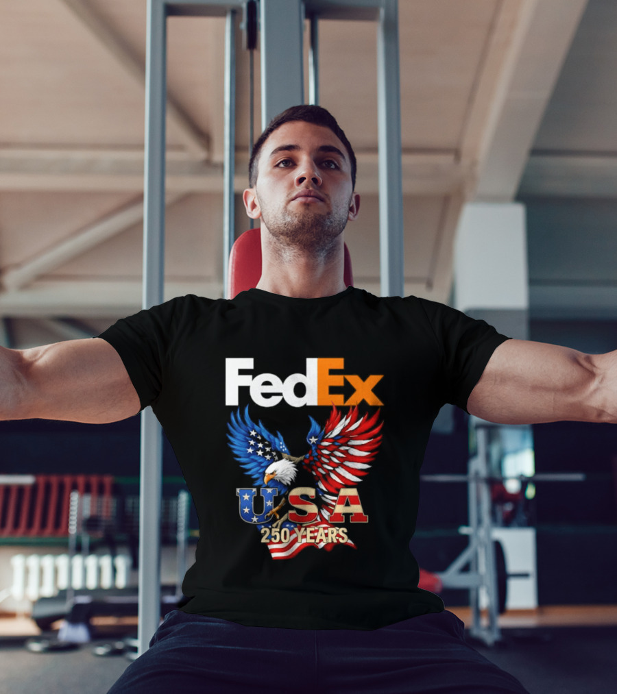 FedEx Eagle 250 Years USA Flag Patriotic Celebration T-Shirt