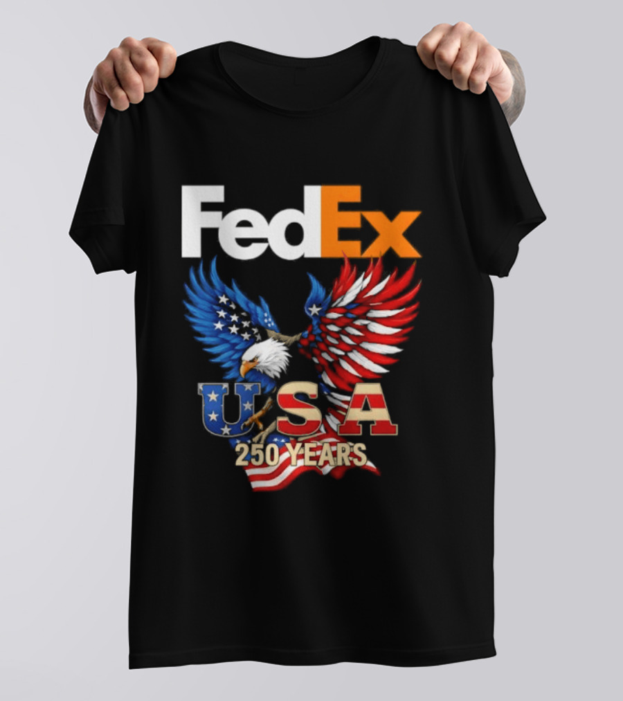 FedEx Eagle 250 Years USA Flag Patriotic Celebration T-Shirt