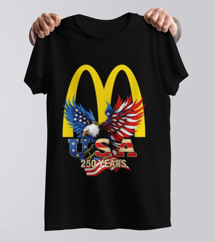 Eagle USA 250 Years McDonald's Flag Celebration T-Shirt