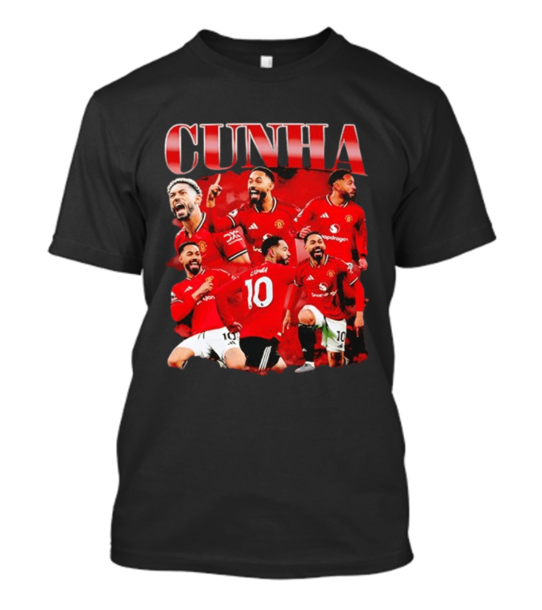 Cunha Manchester United Bootleg Picture Collage T-Shirt