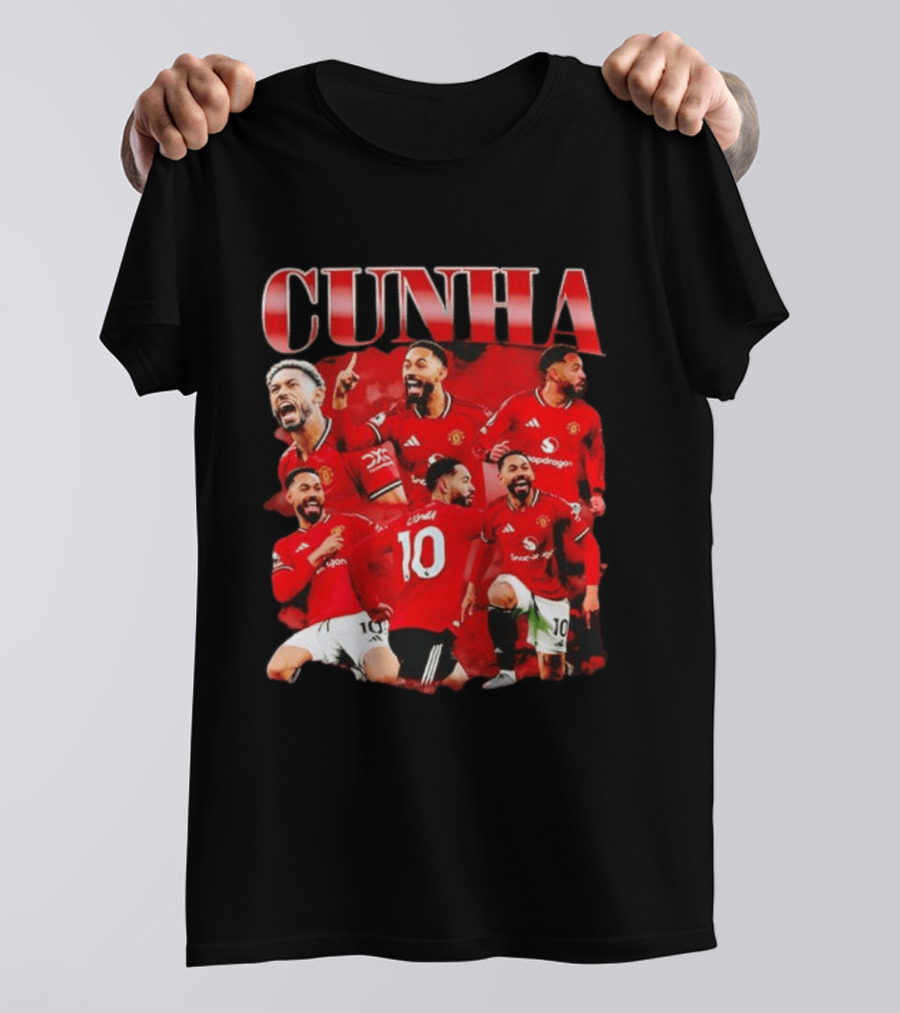 Cunha Manchester United Bootleg Picture Collage T-Shirt