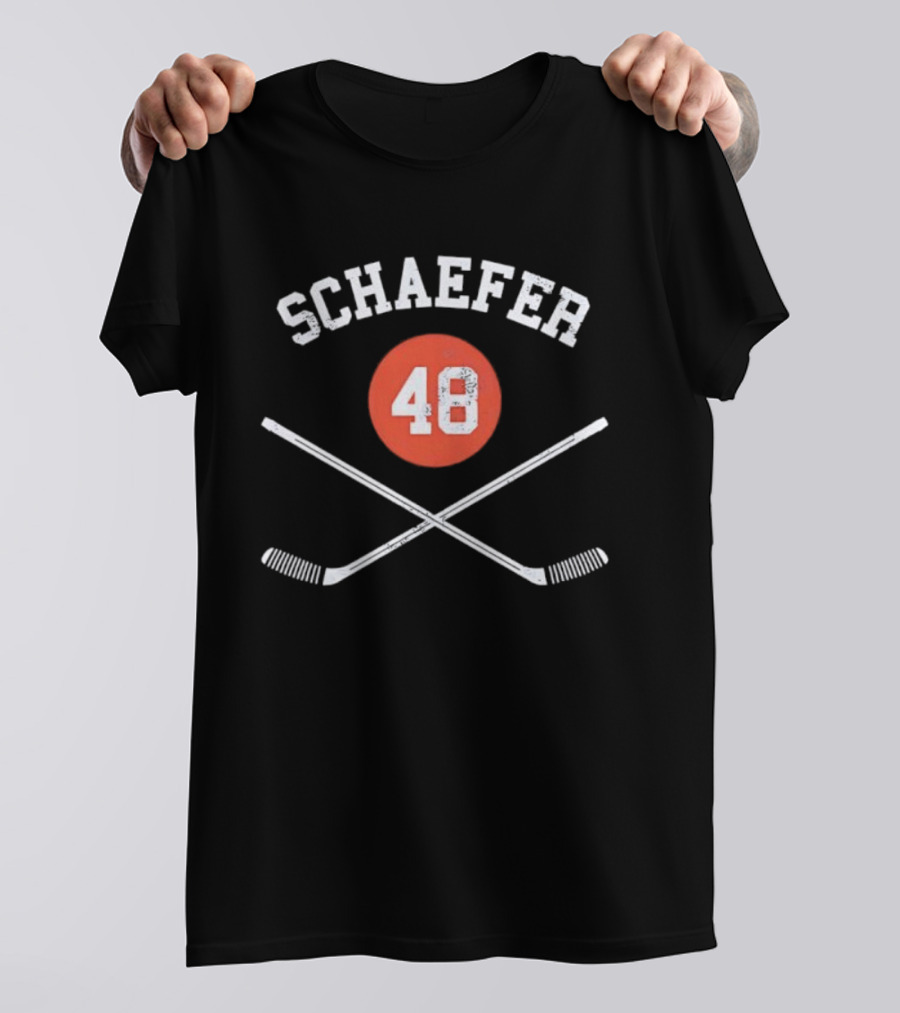 Schaefer 48 Hockey Sticks New York Islanders T-Shirt