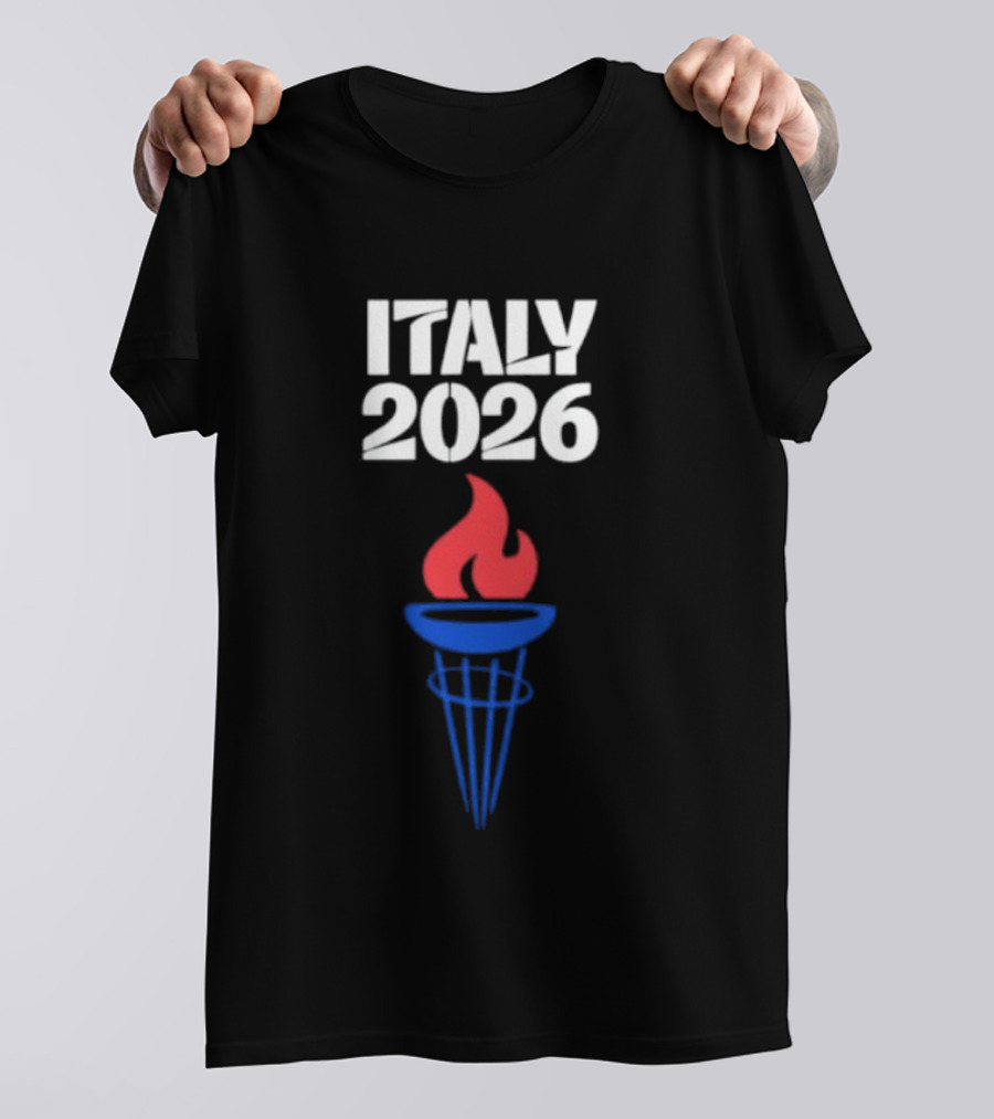 Italy 2026 Olympic Torch Fire T-Shirt