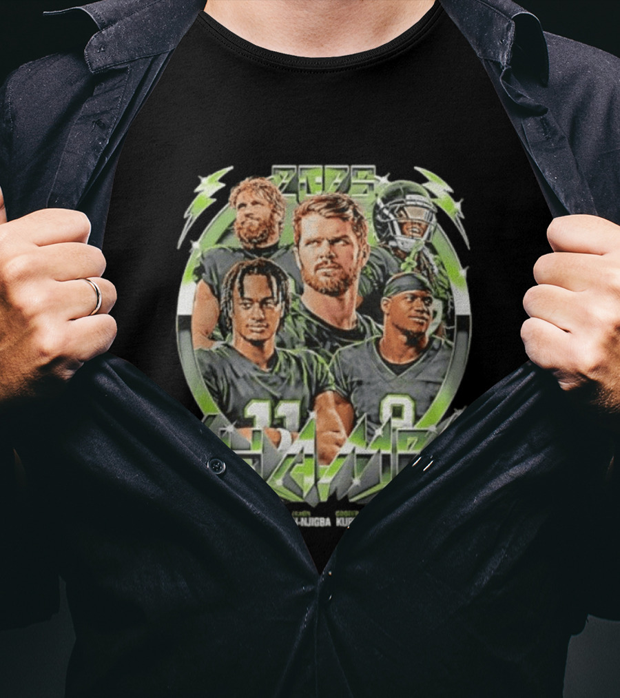 Seattle Seahawks Darnold Walker III Smith Njigba Kupp Shaheed 2025 Champs T-Shirt