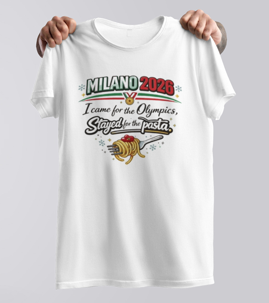 Milano 2026 Olympics Pasta Lover Journey T-Shirt