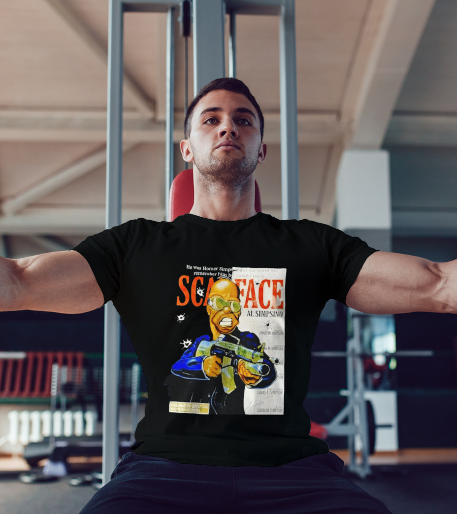 Scarface Al Simpsino Parody Available On DVD Reference T-Shirt