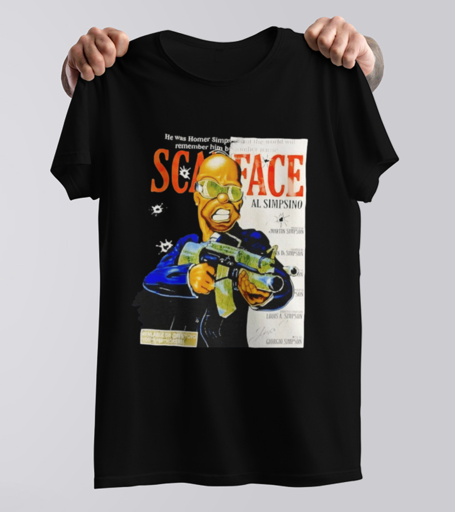 Scarface Al Simpsino Parody Available On DVD Reference T-Shirt