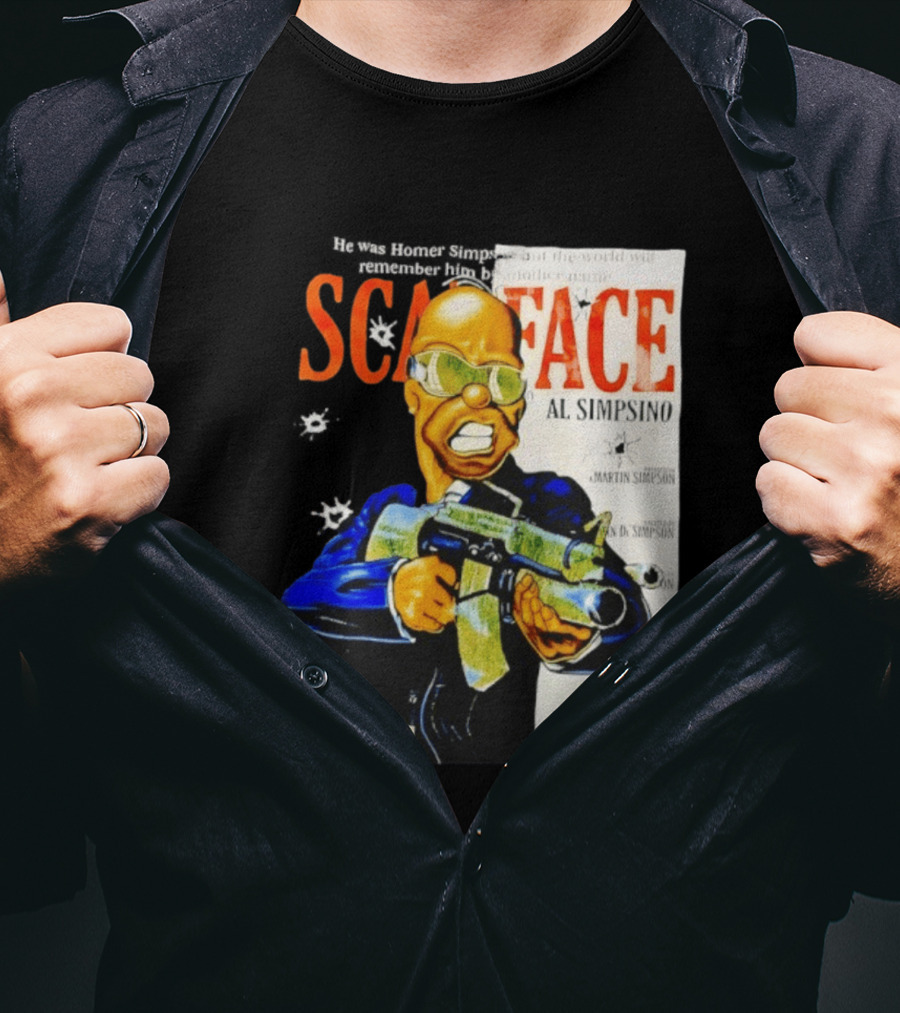 Scarface Al Simpsino Parody Available On DVD Reference T-Shirt