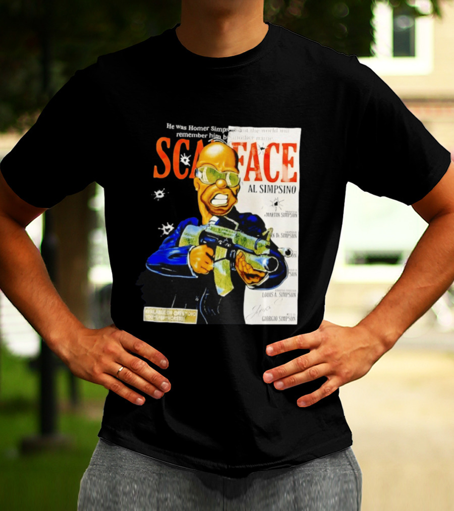 Scarface Al Simpsino Parody Available On DVD Reference T-Shirt