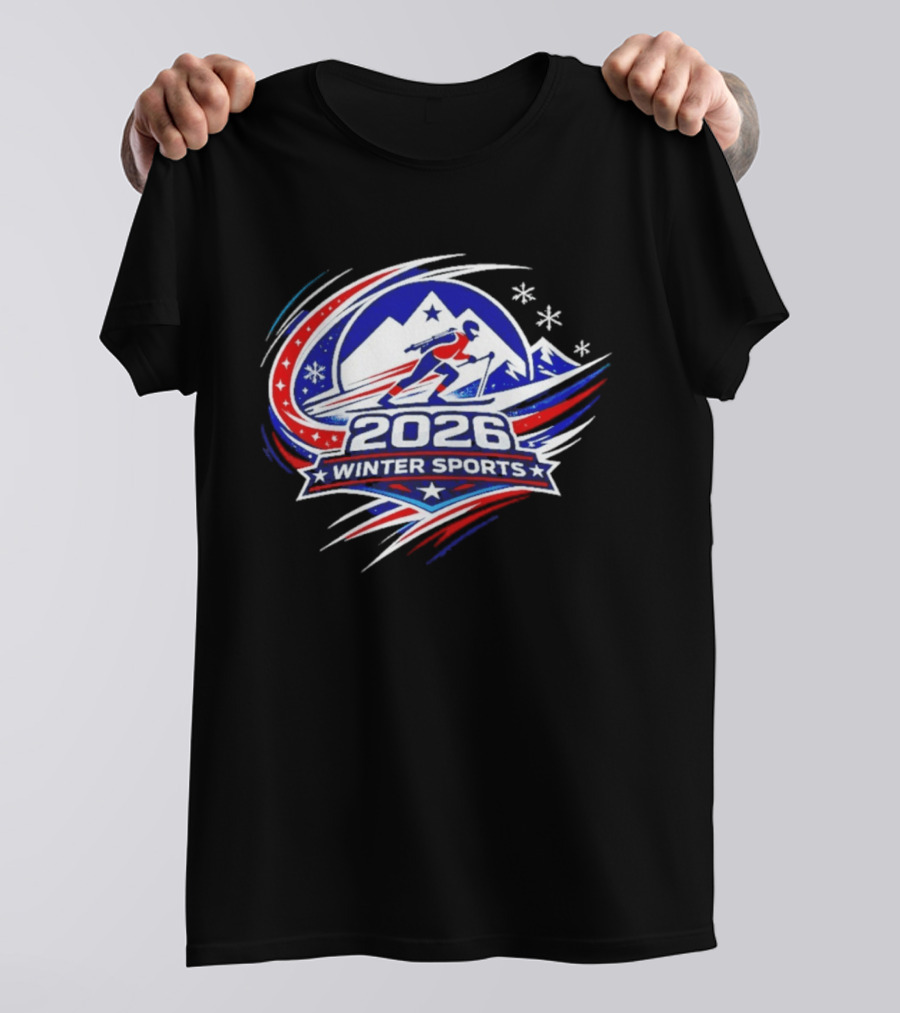 2026 Winter Sports Skiing Snowboarding Team USA T-Shirt