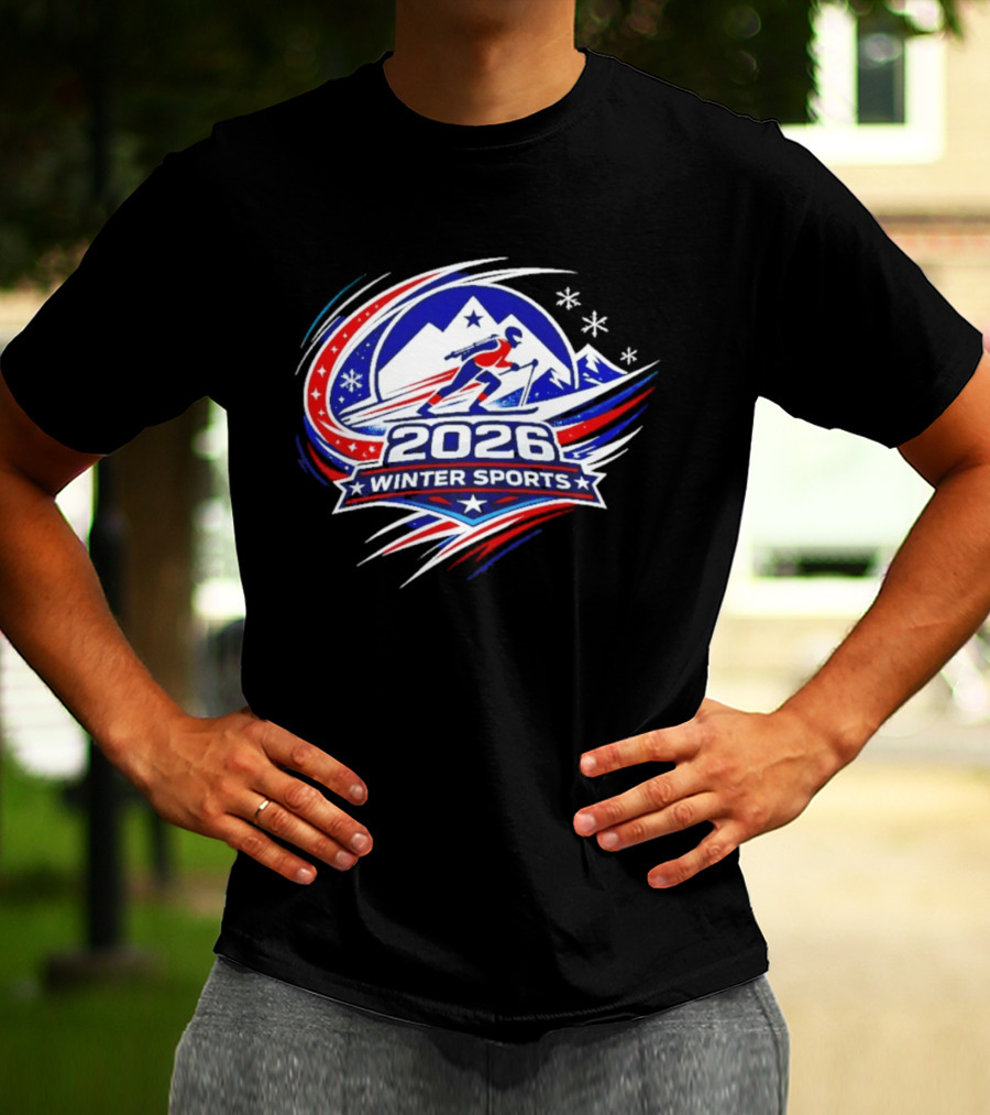 2026 Winter Sports Skiing Snowboarding Team USA T-Shirt