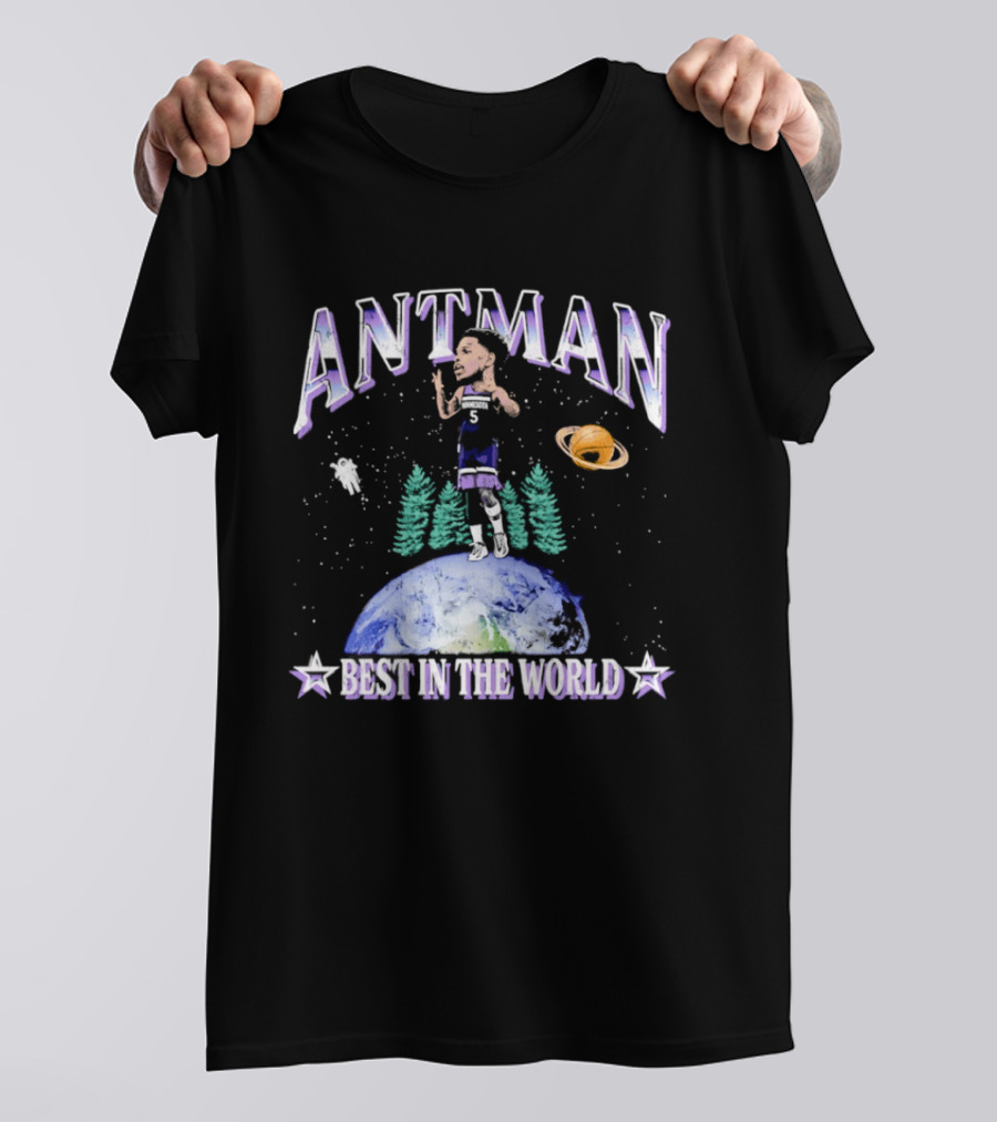 ANTMAN Best In The World Minnesota Timberwolves Basketball Planetary T-Shirt