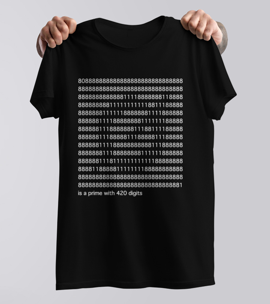 Grok 420 Digits Prime Number Code T-Shirt