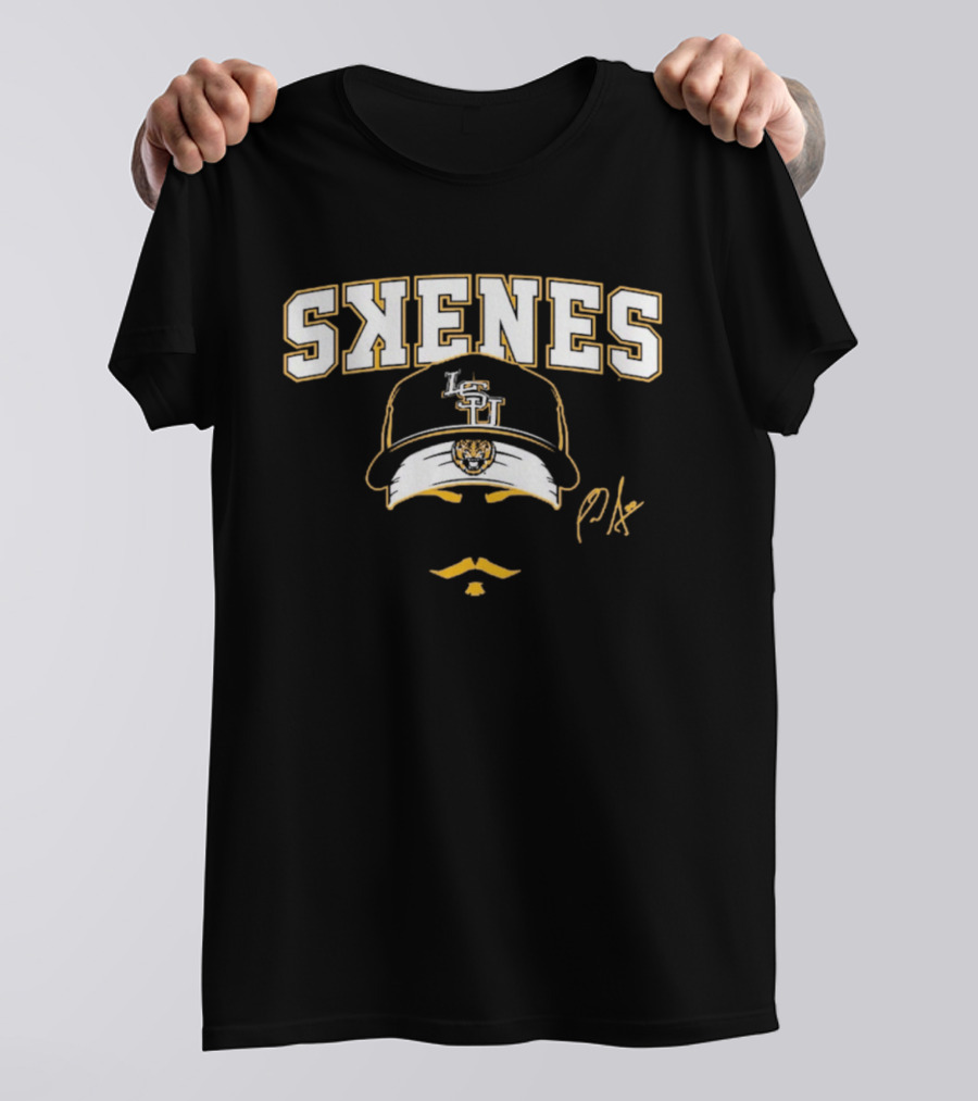 Skenes LSU Baseball Mustache Cap T-Shirt