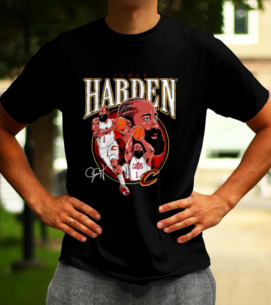 James Harden Cavs Basketball Legend Cleveland Number One T-Shirt
