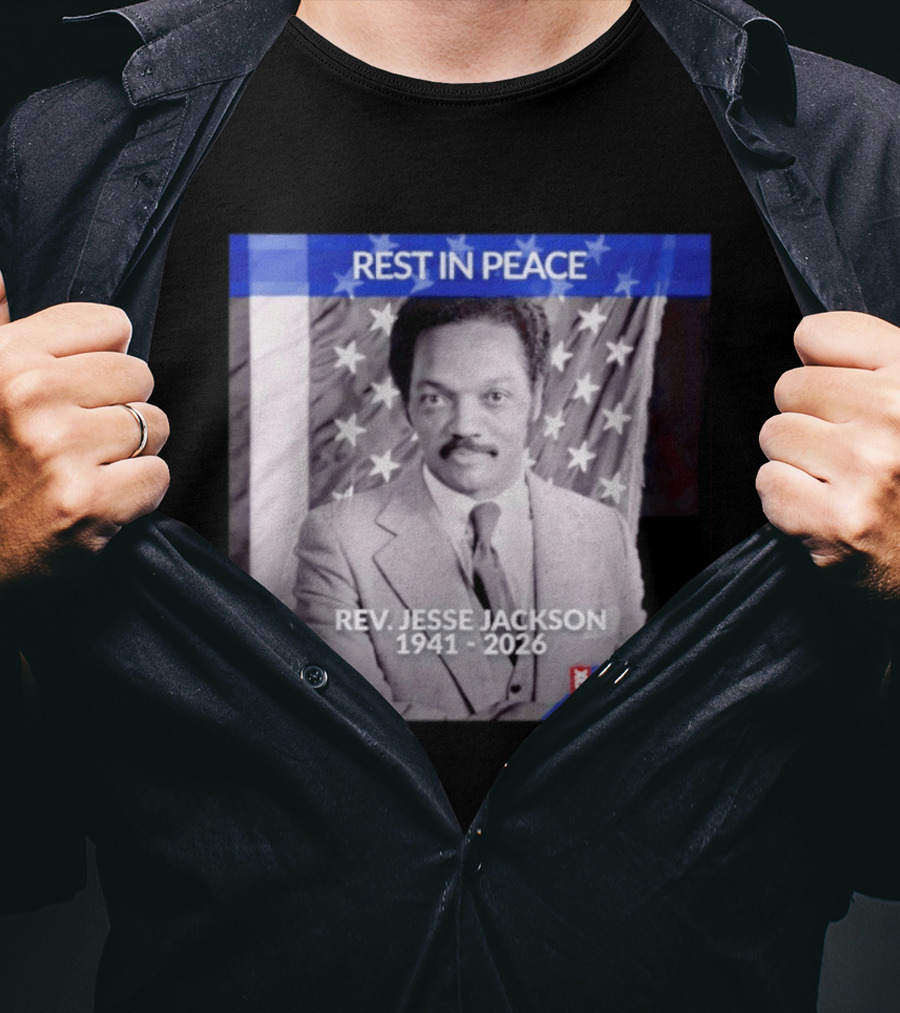 Rest In Peace Rev Jesse Jackson 1941 2026 Fox 21 Memorial Image T-Shirt