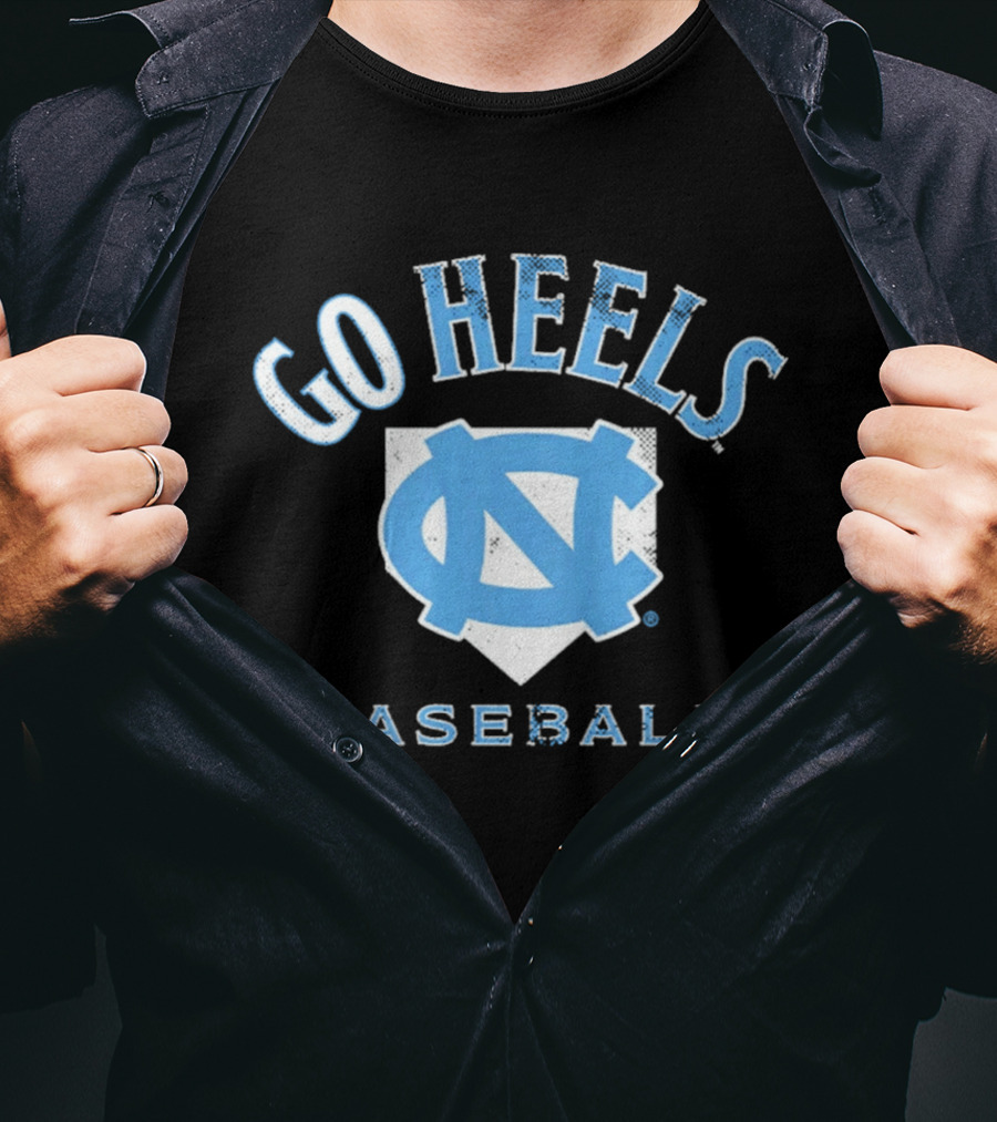 UNC Tar Heels Baseball Go Heels Home Plate T-Shirt
