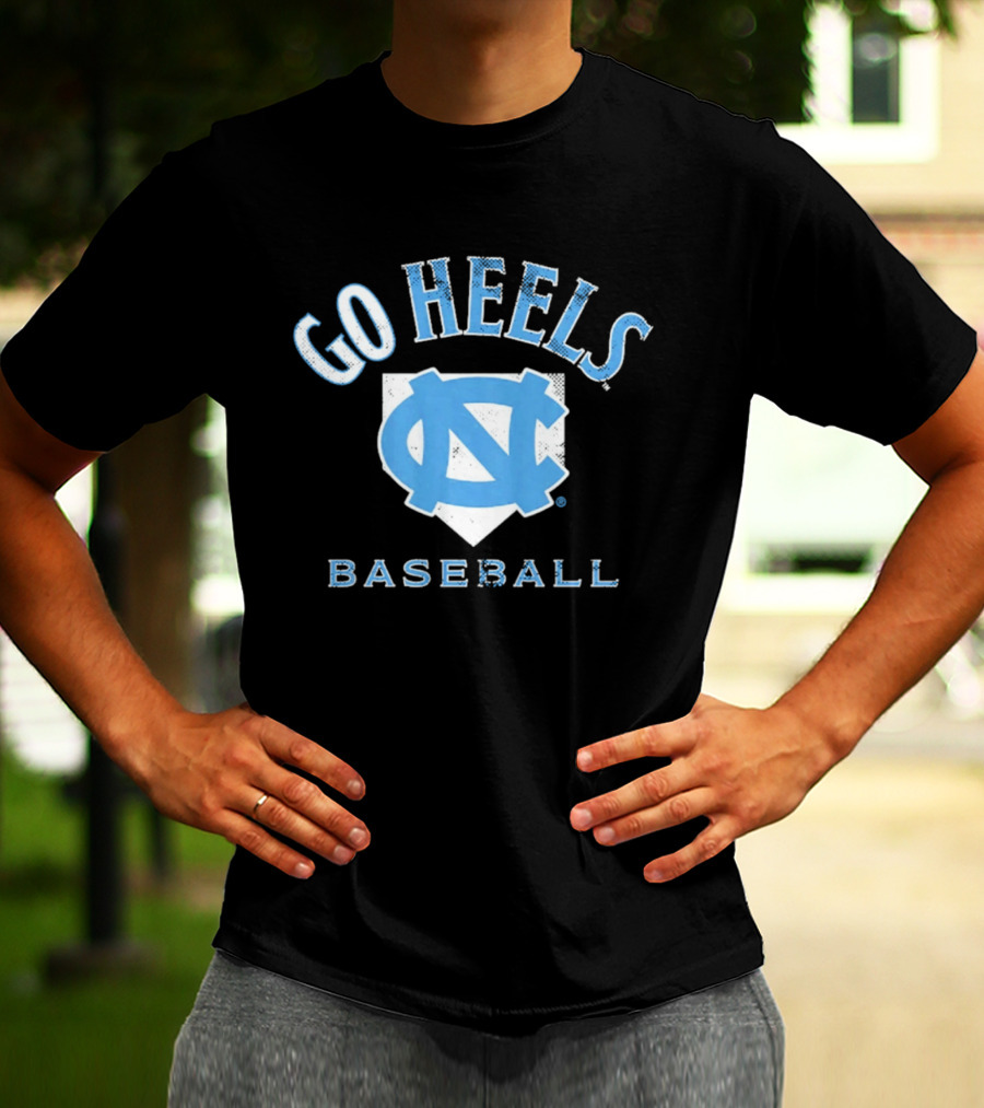 UNC Tar Heels Baseball Go Heels Home Plate T-Shirt
