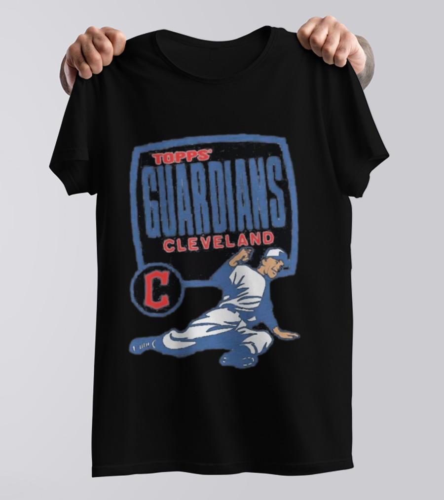 Cleveland Guardians Topps MLB Cartoon Raglan T-Shirt