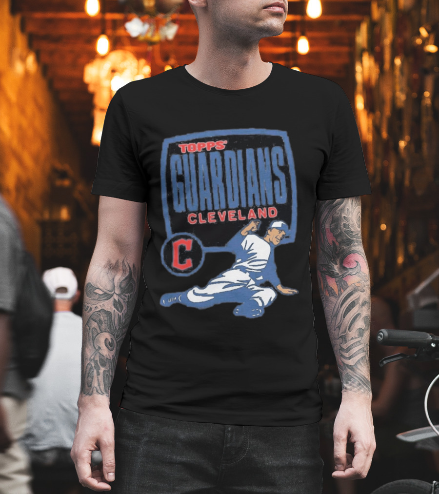 Cleveland Guardians Topps MLB Cartoon Raglan T-Shirt