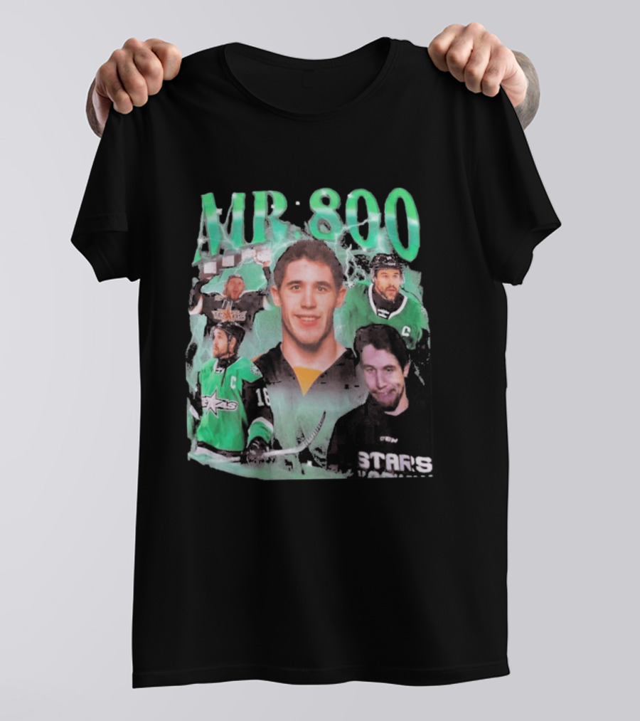 MR 800 Hockey Legends Dallas Stars Celebratory Milestone T-Shirt