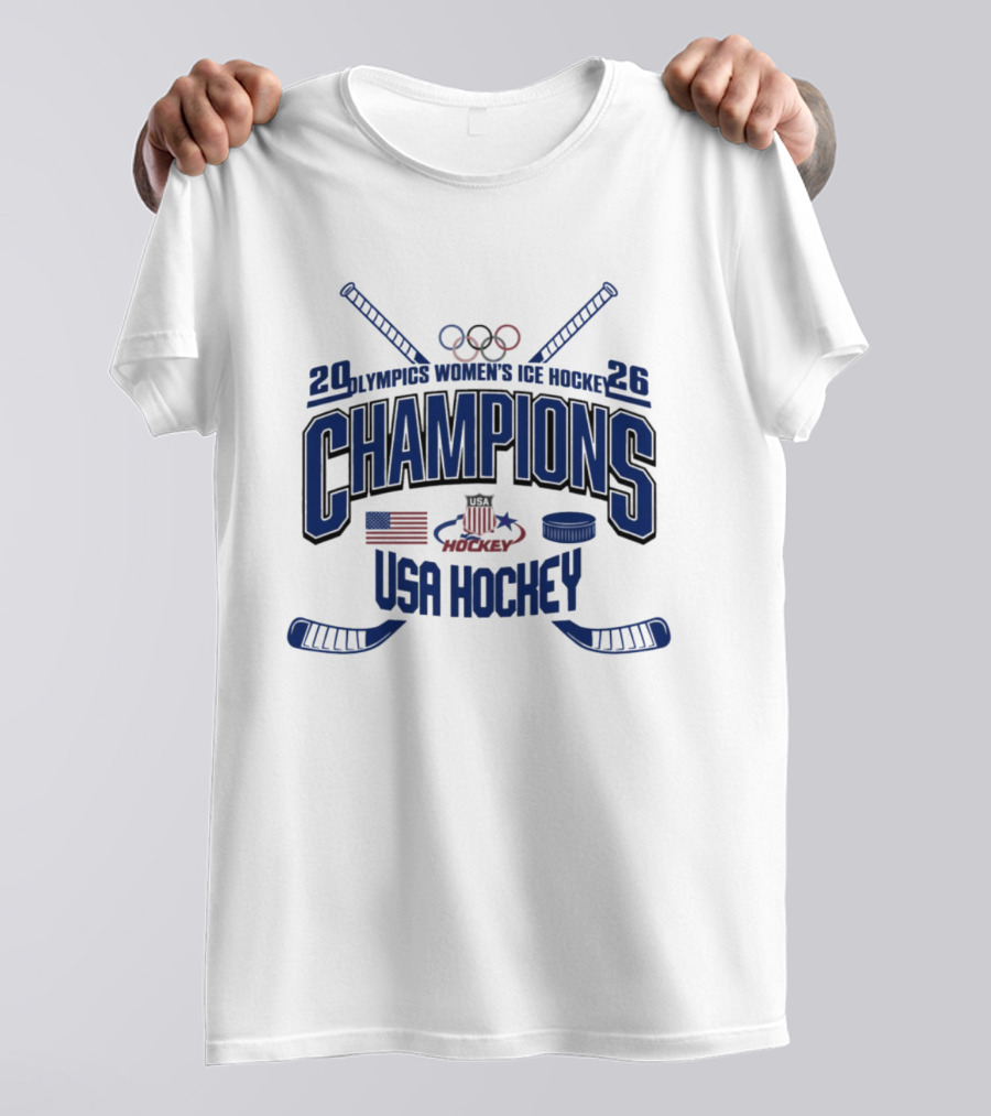 2026 Olympics Women's Ice Hockey Champions USA Hockey T-Shirt