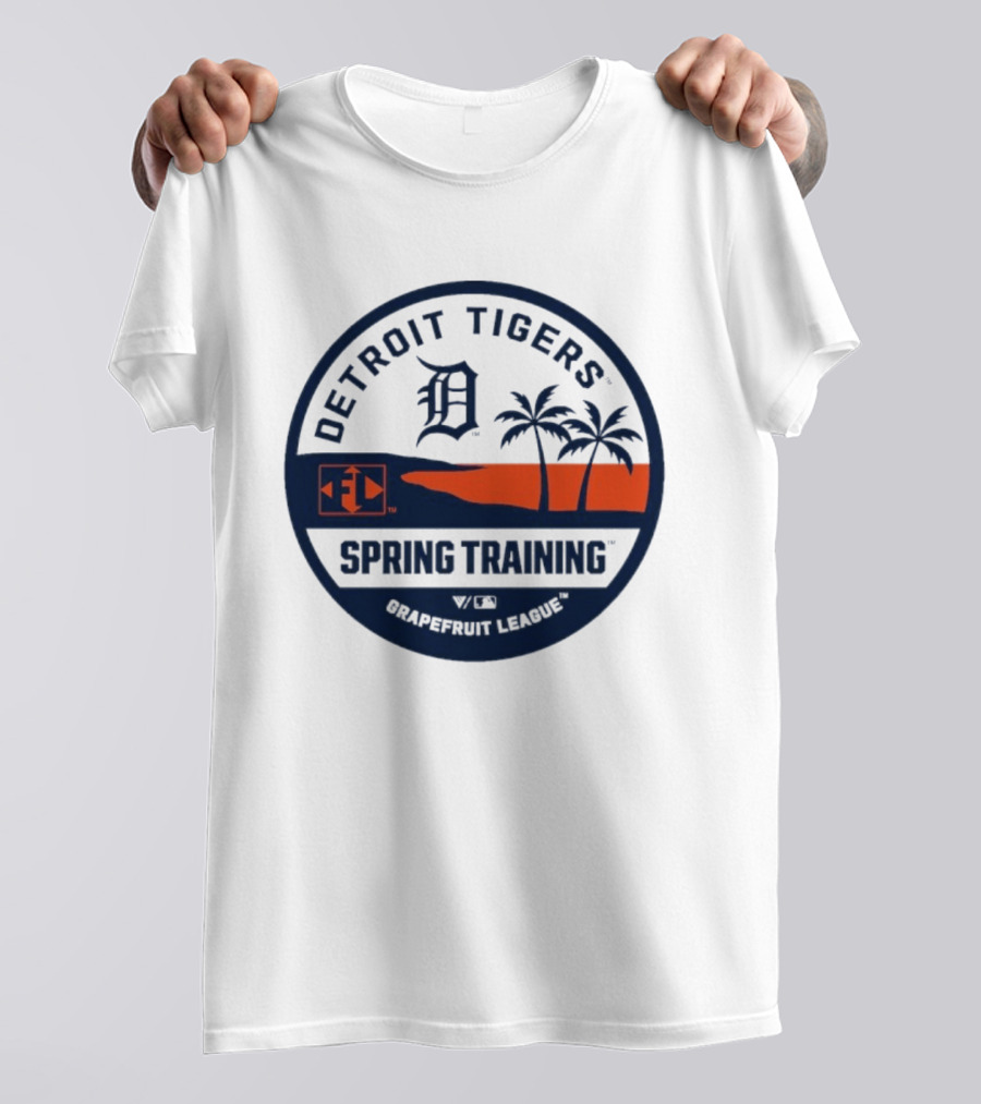 Detroit Tigers Spring Training Luxe Knit Grapefruit League Palm Trees T-Shirt