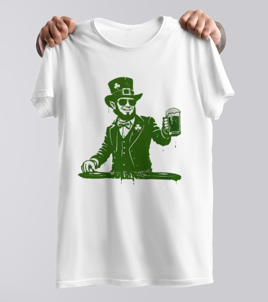 DJ Irish Uncle Sam St Patrick's Day Beer Celebration T-Shirt