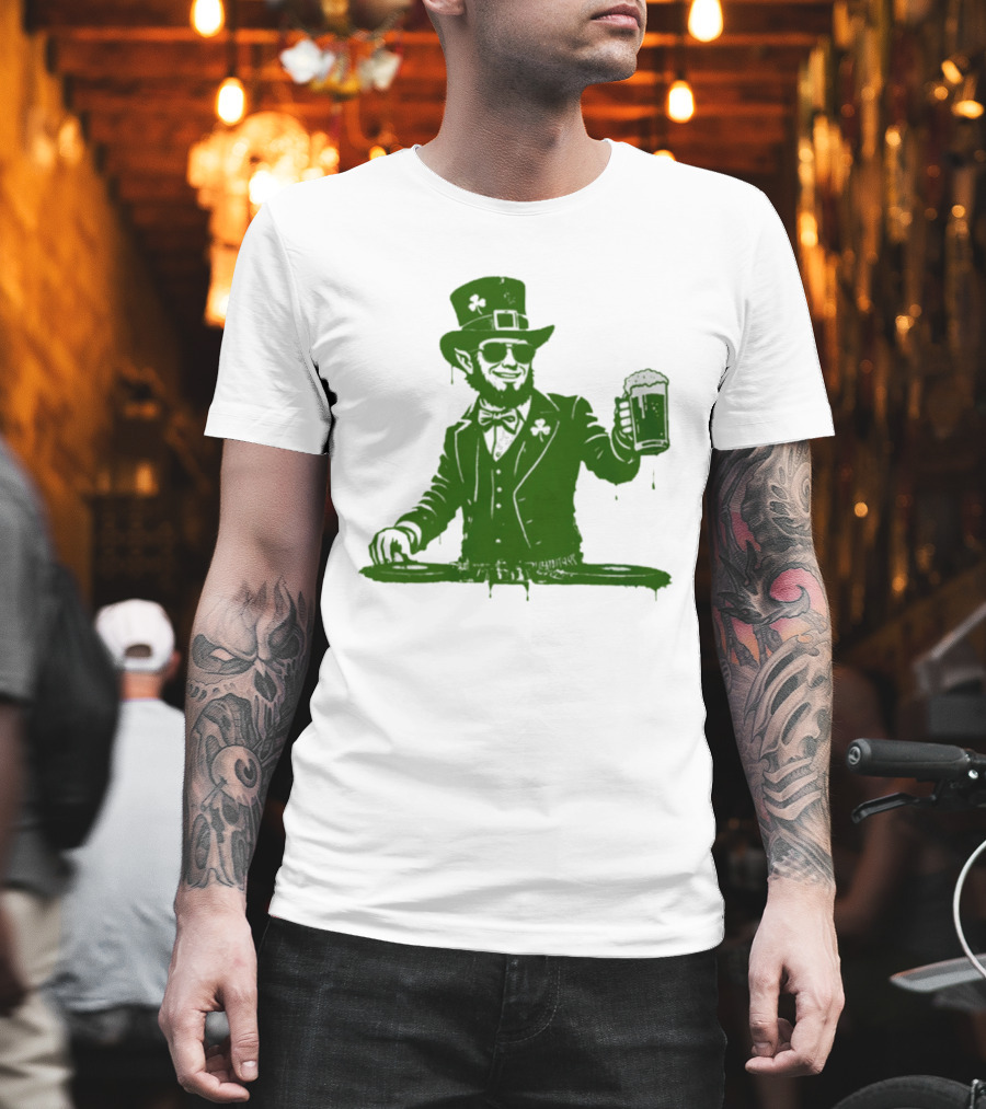 DJ Irish Uncle Sam St Patrick's Day Beer Celebration T-Shirt