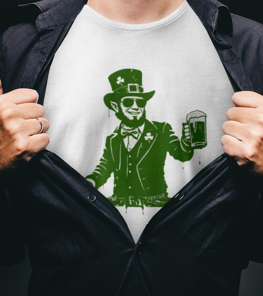 DJ Irish Uncle Sam St Patrick's Day Beer Celebration T-Shirt