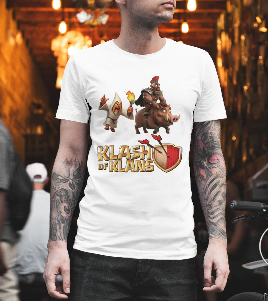 Klash Of Klans Characters With Wizard And Hog Rider T-Shirt