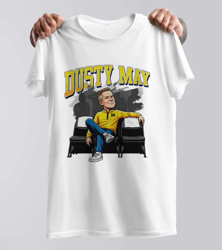 Dusty May Michigan Basketball Caricature T-Shirt