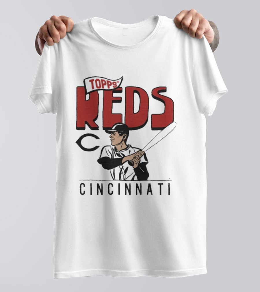 MLB Topps Cincinnati Reds Cartoon Player T-Shirt