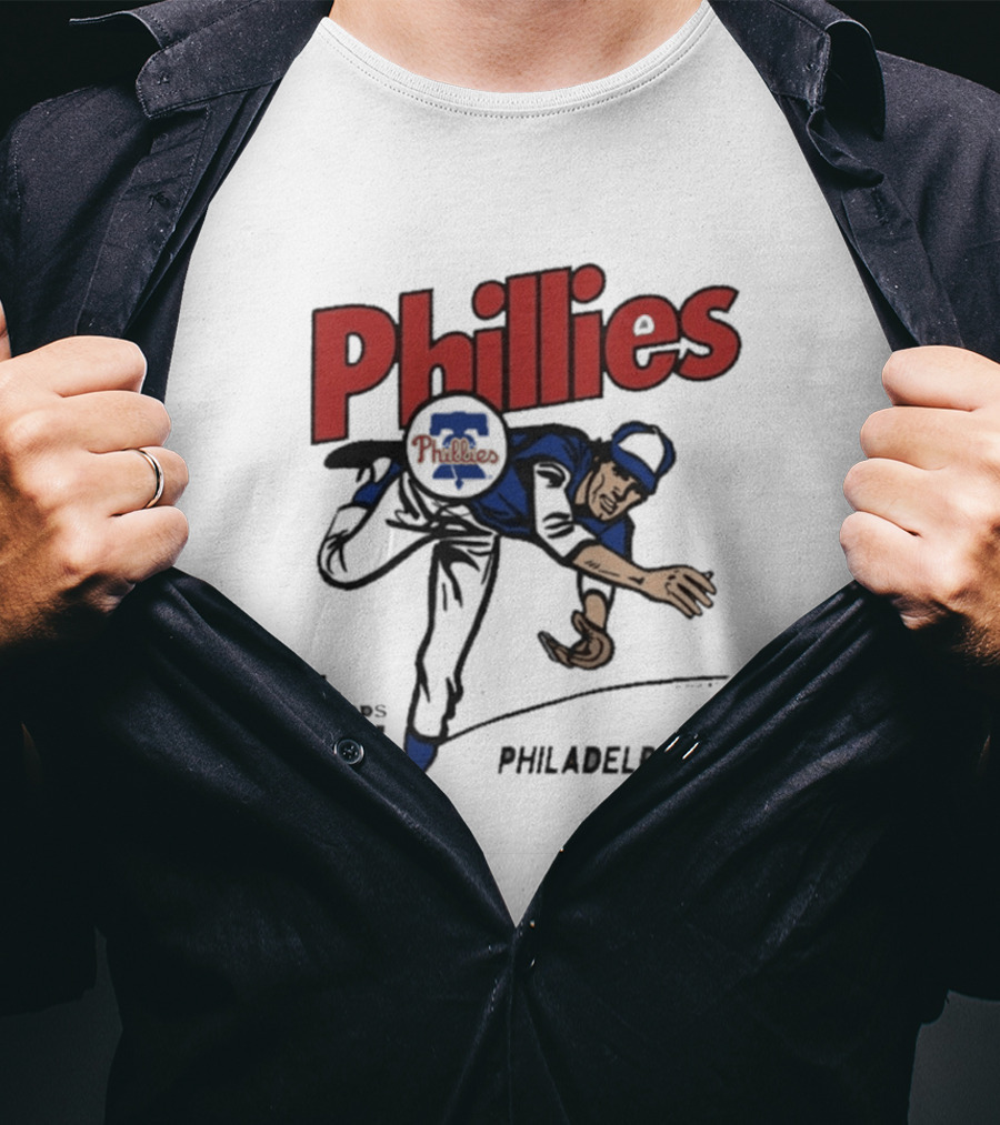 Philadelphia Phillies Topps Raglan MLB Cartoon T-Shirt