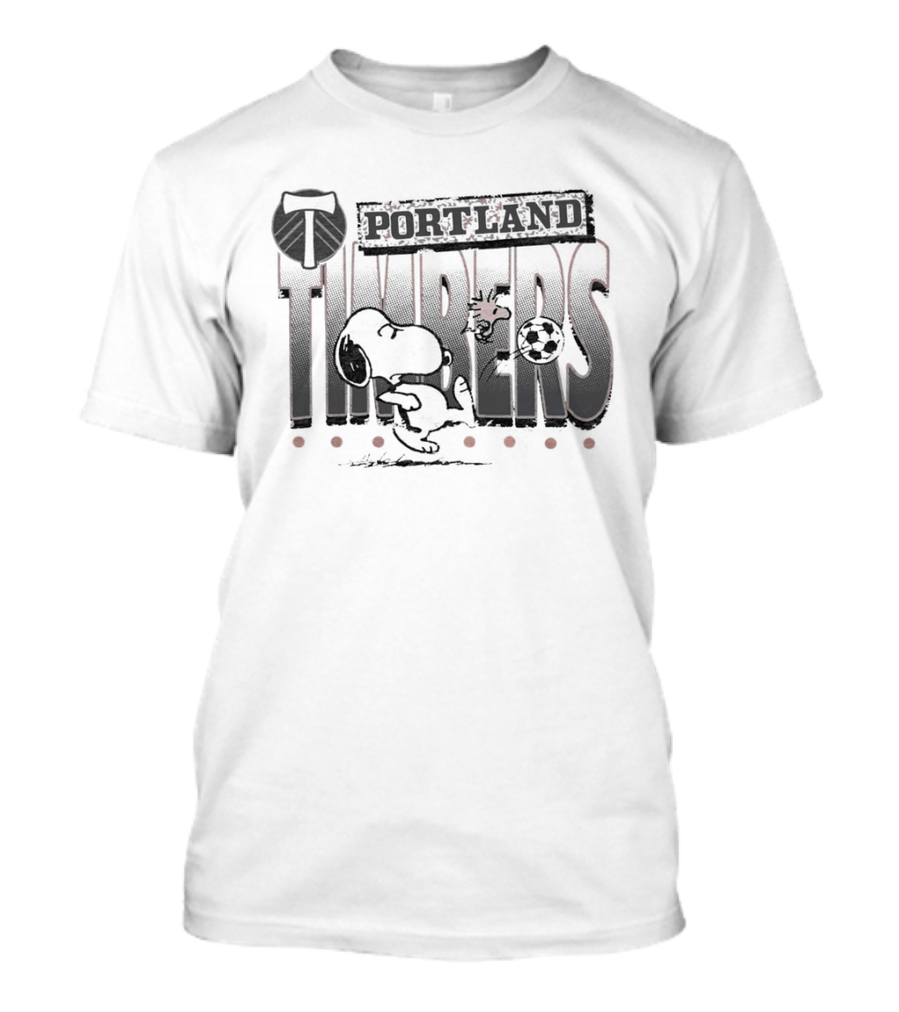 Peanuts Snoopy Portland Timbers Soccer Collaboration T-Shirt