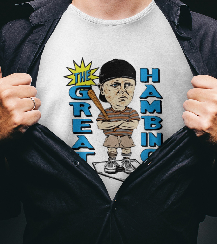 The Sandlot The Great Hambino Cartoon Character With Bat T-Shirt