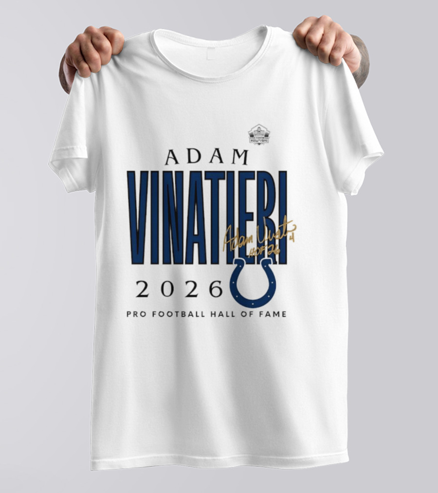 Adam Vinatieri Colts 2026 Pro Football Hall Of Fame Induction T-Shirt