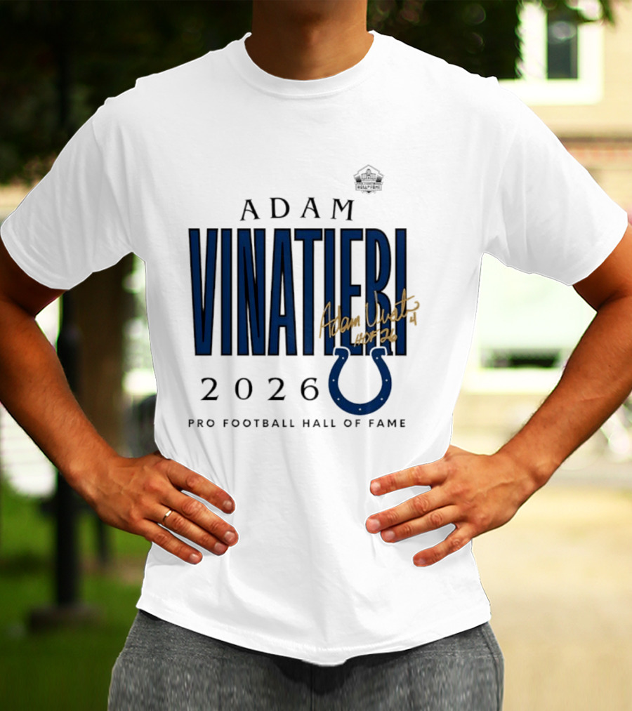 Adam Vinatieri Colts 2026 Pro Football Hall Of Fame Induction T-Shirt